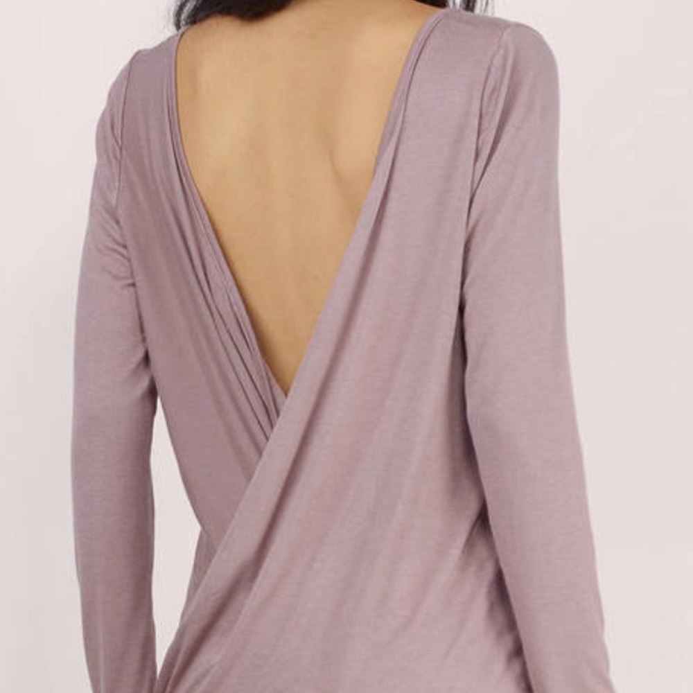 Tobi Twist Around Mauve Top